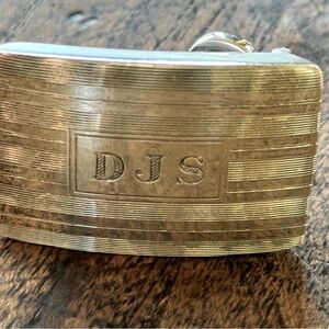Tiffany & Co. Sterling Silver Belt Buckle Monogrammed “DJS”. GUC.
